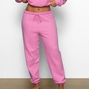 SKIMS bubblegum pink cotton fleece pants 3X